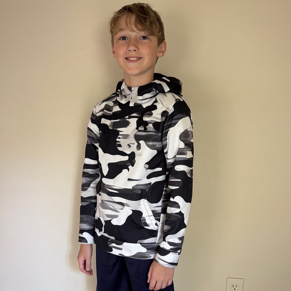 Under Armour Black and White Camouflage Hoodie